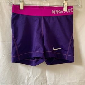 Purple Nike Pro Spandex